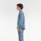 lato di TERSE DENIM SHIRT / DENIM CHIARO