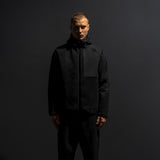 HYBRID KNIT INSULATED TUBE JACKET / BLACK