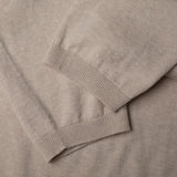 sleeve detail of COTTON CASHMERE WHOLEGARMENT 18G / BEIGE MELANGE  sweater