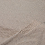 fabric detail of COTTON CASHMERE WHOLEGARMENT 18G / BEIGE MELANGE sweater