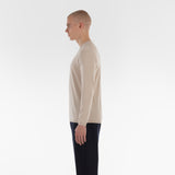 Side of COTTON CASHMERE WHOLEGARMENT 18G / BEIGE MELANGE sweater