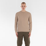 Front of COTTON CASHMERE WHOLEGARMENT 18G / CAMEL sweater
