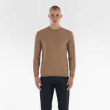 Front of COTTON CASHMERE WHOLEGARMENT 18G / KAKHI MELANGE sweater
