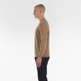 Side of COTTON CASHMERE WHOLEGARMENT 18G / KAKHI MELANGE sweater