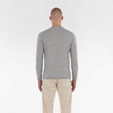 Back of COTTON CASHMERE WHOLEGARMENT 18G / PERLA MELANGE sweater