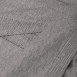 Fabric detail and edge of COTTON CASHMERE WHOLEGARMENT 18G / PERLA MELANGE sweater