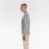 Side of COTTON CASHMERE WHOLEGARMENT 18G / PERLA MELANGE sweater