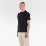 3/4 position of FULL ORGANIC TSHIRT / BLUE NAVY