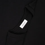 MONOBI label detail of FULL ORGANIC TSHIRT / NERO