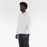 3/4 position of FULL ORGANIC SWEATSHIRT / BIANCO LATTE