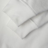 sleeve detail of FULL ORGANIC SWEATSHIRT / BIANCO LATTE