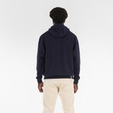 Back of FULL ORGANIC HOODIE / BLUE INCHIOSTRO