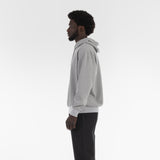 Side of FULL ORGANIC HOODIE / PIETRA MELANGE