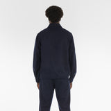 Back of RESPONSIBLE WOOL COACH JACKET / BLUE NAVY