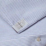 NFC tag and button details of SIDE POCKET OXFORD SHIRT / RIGATO