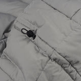 Drawstring detail of COTTON POP DOWN JACKET / GRIGIO CHIARO