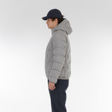 Side of COTTON POP DOWN JACKET / GRIGIO CHIARO