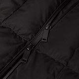 zip detail of COTTON POP DOWN JACKET / NERO