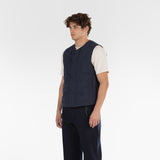 3/4 position of ECO POP VEST / BLUE NAVY