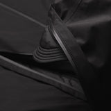 Zip detail of 3LAYER COTTON RAINPARKA / NERO
