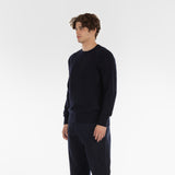 3/4 position of PURE CASHMERE FRENCH TERRY 12G / BELUGA jumper