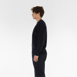 Side of PURE CASHMERE FRENCH TERRY 12G / BELUGA jumper