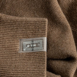 NFC tag detail of PURE CASHMERE FRENCH TERRY 12G / SESAME jumper