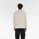Back of PURE CASHMERE FRENCH TERRY 12G / SNOW jumper