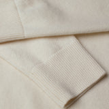 sleeve detail of PURE CASHMERE FRENCH TERRY 12G / SNOW jumper