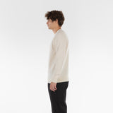Side of PURE CASHMERE FRENCH TERRY 12G / SNOW jumper
