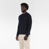 3/4 position of PURE CASHMERE JERSEY STITCH 18G / BELUGA sweater