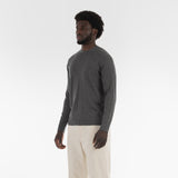 3/4 position of PURE CASHMERE JERSEY STITCH 18G / GRANIT sweater