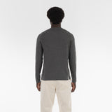 Back of PURE CASHMERE JERSEY STITCH 18G / GRANIT sweater