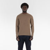 Front of PURE CASHMERE JERSEY STITCH 18G / SESAME sweater