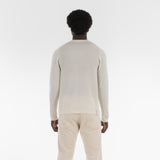 Back of PURE CASHMERE JERSEY STITCH 18G / SNOW sweater