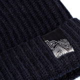 reverse of NFC tag detail of PURE CASHMERE BEANIE / BELUGA