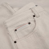 pocket detail of RAW INDIGO SELVAGE DENIM / NATURALE pants