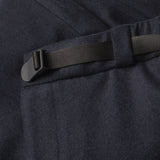 integrated polyester belt detail of RESPONSIBLE WOOL CHINO / BLUE NAVY