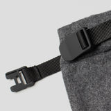 integrated polyester belt detail of RESPONSIBLE WOOL CHINO / GRIGIO MELANGE