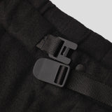 closure of integrated polyester belt detail of RESPONSIBLE WOOL CHINO / NERO