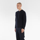 3/4 position of PURE CASHMERE FISHERMAN RIB 5G / BELUGA jumper