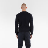 Back of PURE CASHMERE FISHERMAN RIB 5G / BELUGA jumper