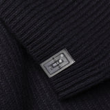 NFC tag detail of PURE CASHMERE FISHERMAN RIB 5G / BELUGA jumper