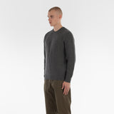 3/4 position of PURE CASHMERE FISHERMAN RIB 5G / GRANIT jumper