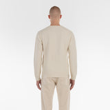 Back of PURE CASHMERE FISHERMAN RIB 5G / SNOW jumper