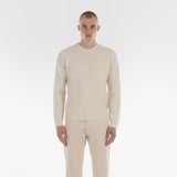 Front of PURE CASHMERE FISHERMAN RIB 5G / SNOW jumper