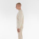 Side of PURE CASHMERE FISHERMAN RIB 5G / SNOW jumper