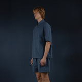 3/4 position of DYEPOP SHIRT / PETROLIO