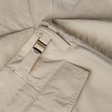 trouser loop and buckle details of HERRINGBONE CARGO / NATURALE