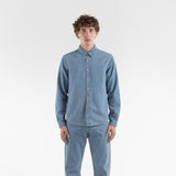 front of TERSE DENIM SHIRT / DENIM CHIARO